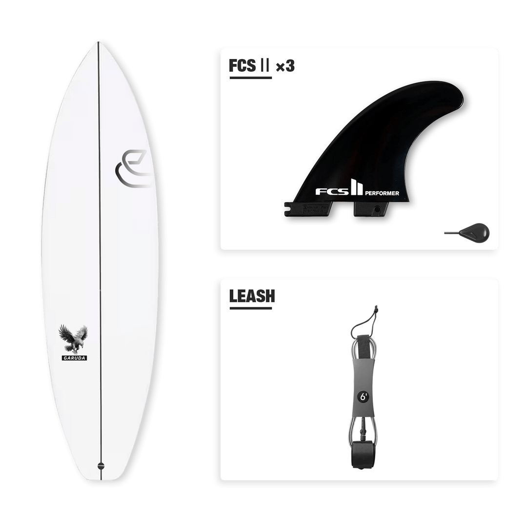Shortboard in Epossidica Garuda 6&