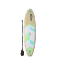 Stand-up paddleboard with a chevron pattern on a white background