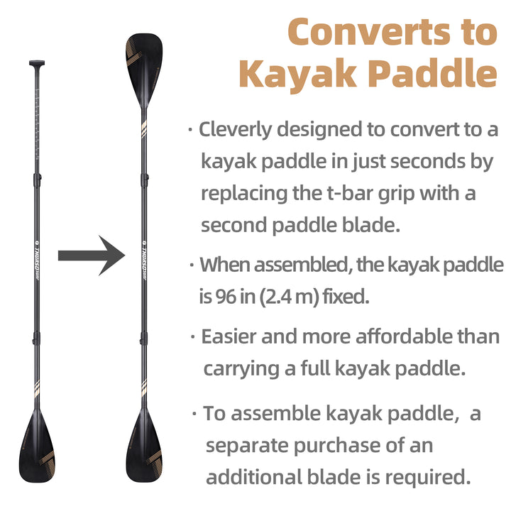 thurso surf sup carbon hybrid paddle convertable
